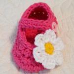 Pink Mary Jane Baby Shoes - Booties, Crochet,..