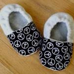 Toddler Size - Peace Signs And Grey/gray Fleece..