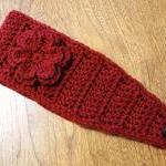Pink Crochet Headband - Earwarmer - Headwrap With..